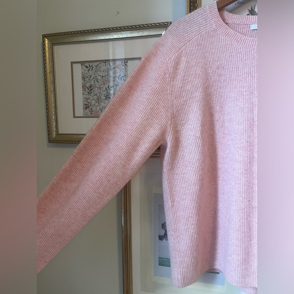 JOHNNY WAS CALME Cashmere Ribbed Pullover Sweater Blush Large - Picture 8 of 12